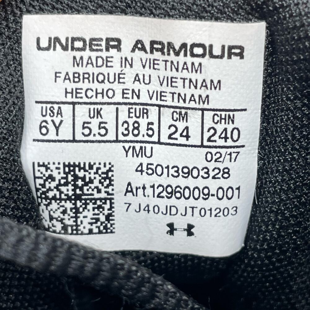 Under Armour Jet Mid Basketball Shoes Black Youth Size 6Y - Picture 7 of 8